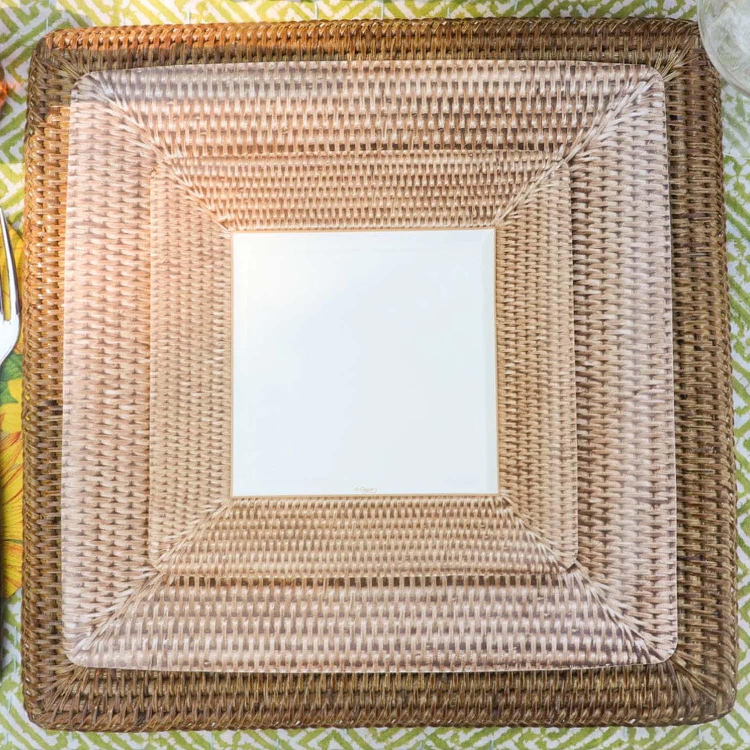 Rattan Square Charger Plate - Image 3