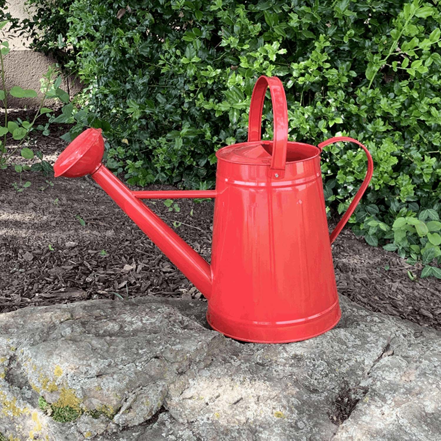 Red Metal Watering Can - 2.1gal - Image 2