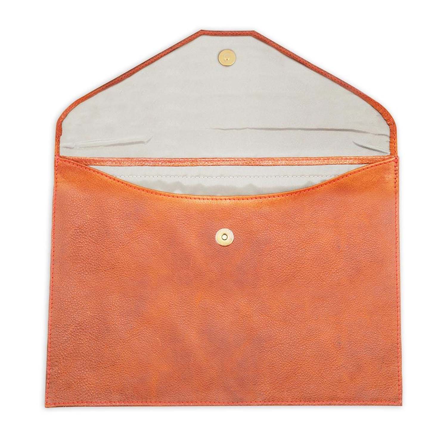 Brown Leather Envelope Bag - Image 2