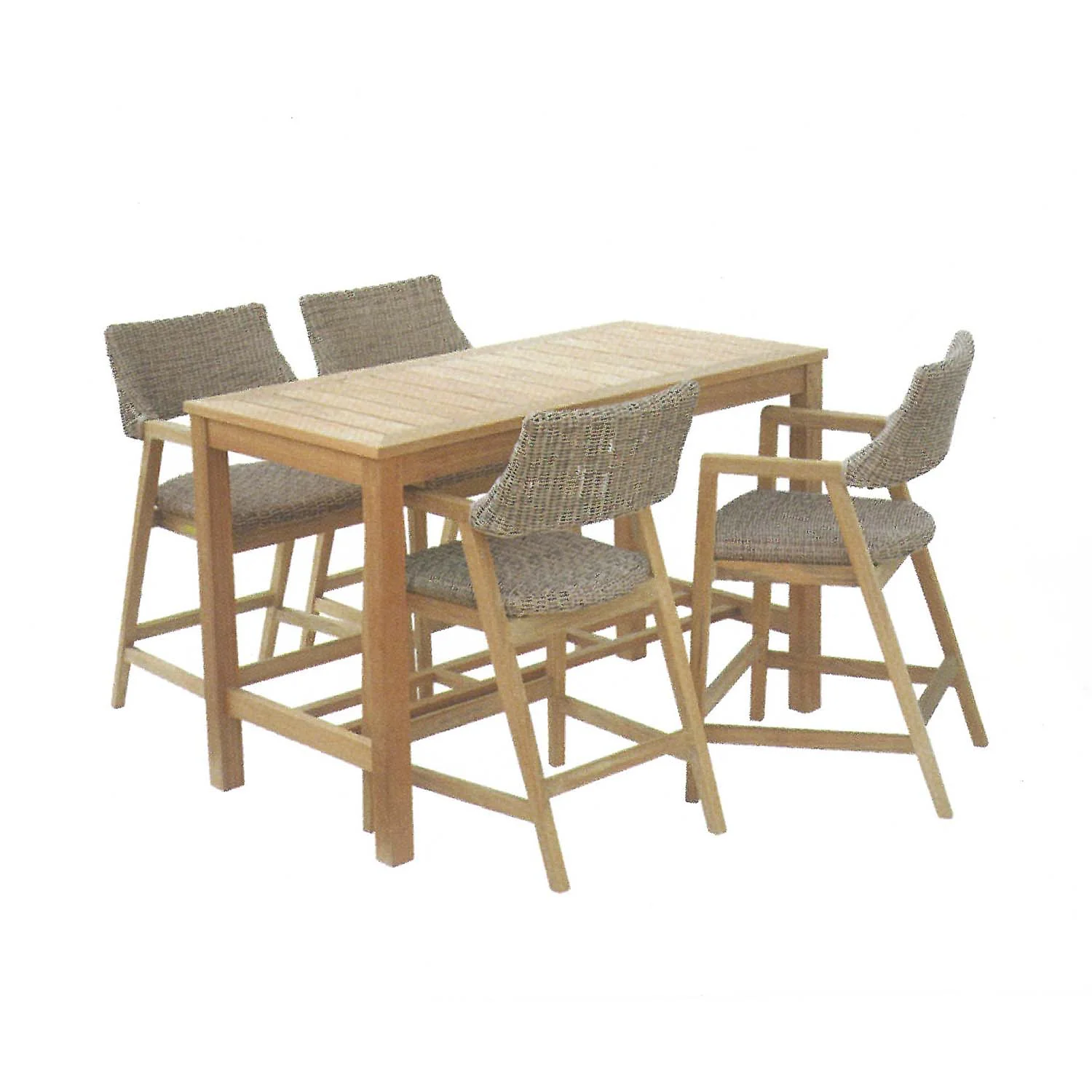 Wainscott Rectangle Bar Table - 59.5" x 34" - Image 2