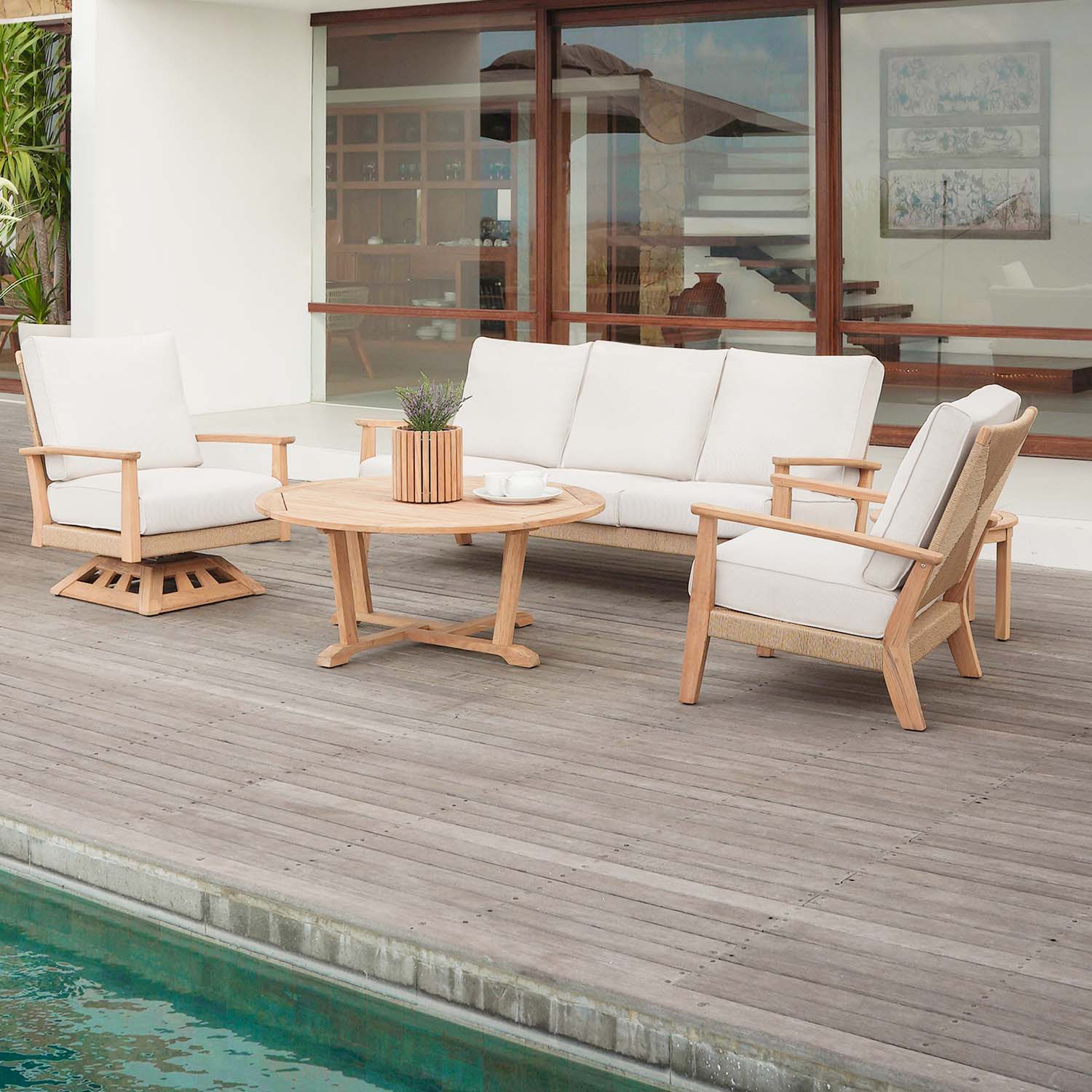 Newport Coast Wick Sofa - Image 3