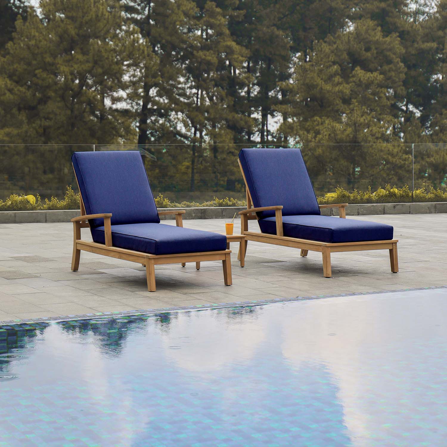 Harbor Island Teak Chaise - Image 3