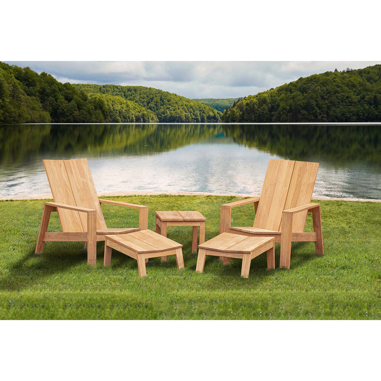 Farmhouse Adirondack Footstool - Image 3