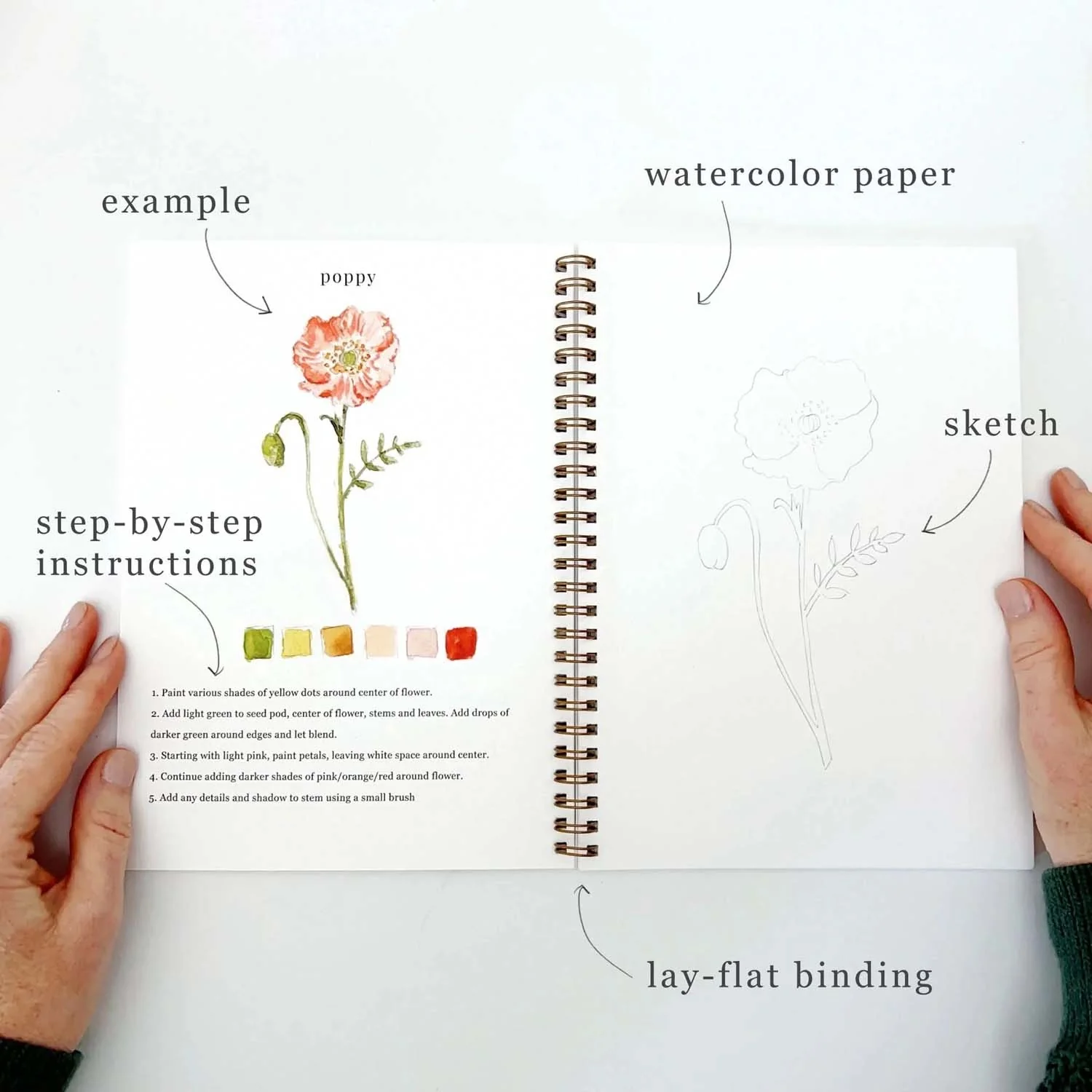 Flowers Watercolor WorkBook - Image 2