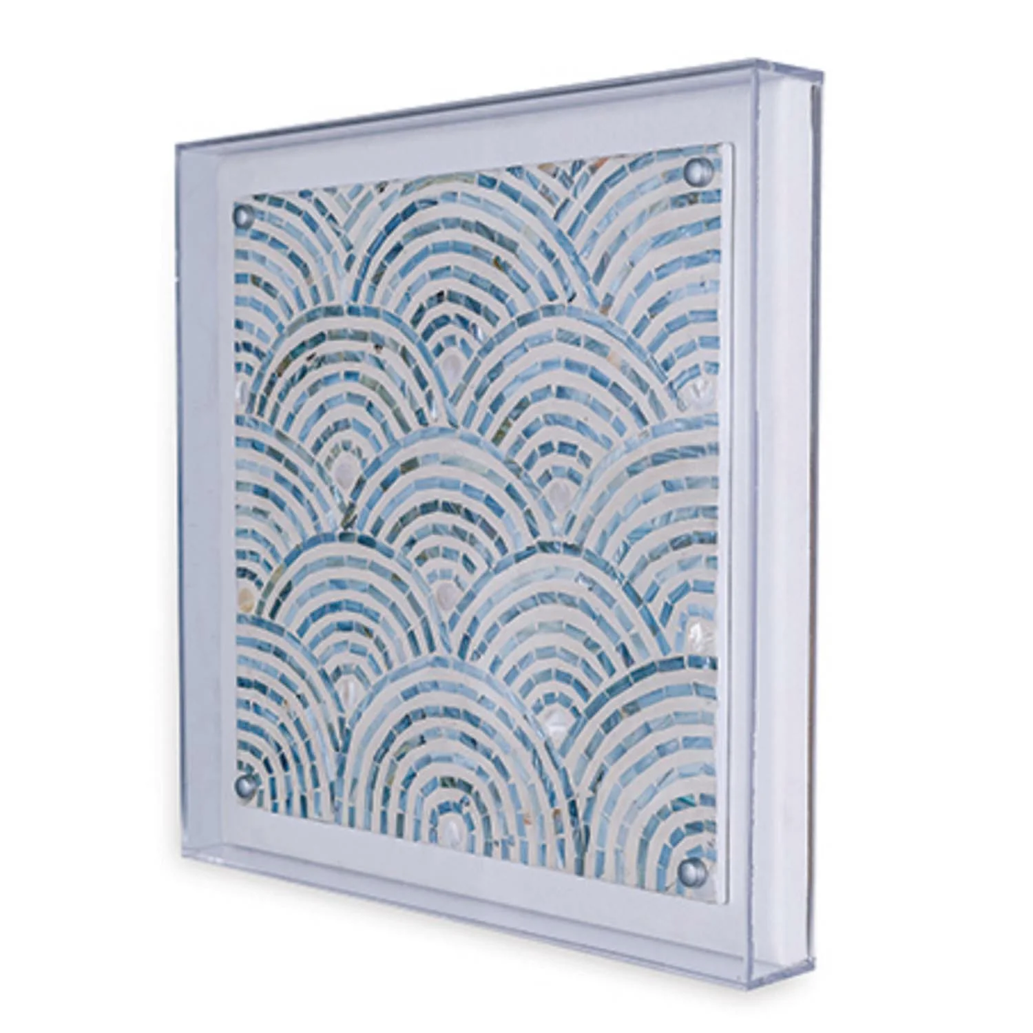 Mosaic Wave Blue Panel - 20"x20" - Image 2