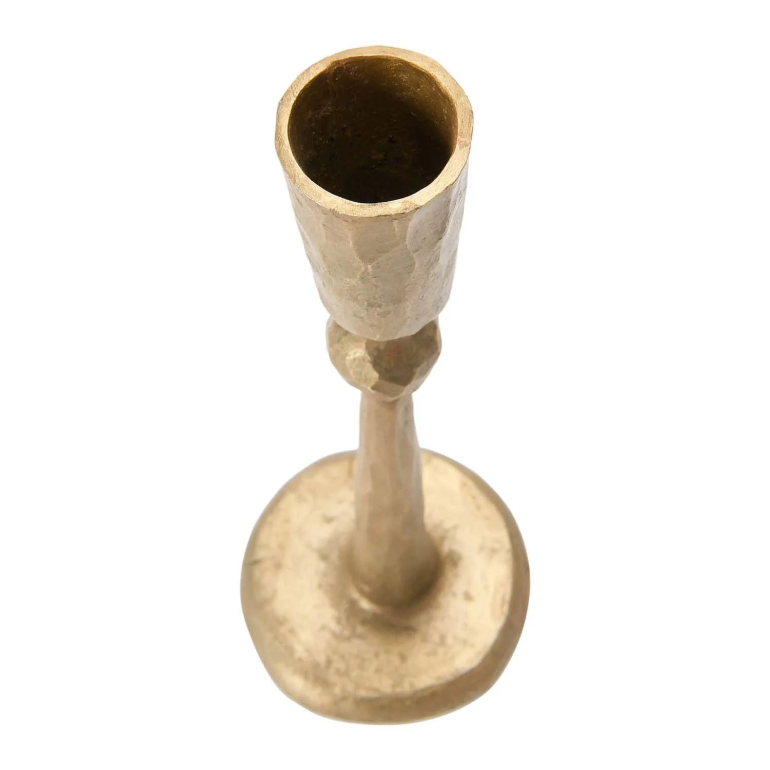 Gold Metal Taper Candle Holder - 7" - Image 2