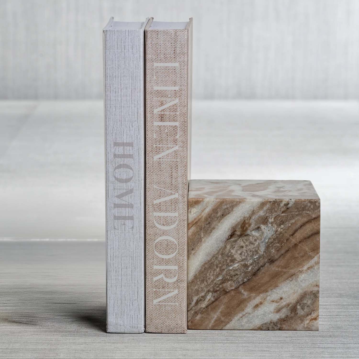 Arabescato Cube Marble Bookend - Image 2