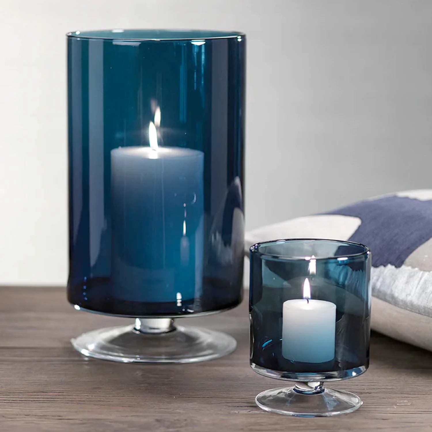 Blue Algave Vase with Base - Small - Image 2