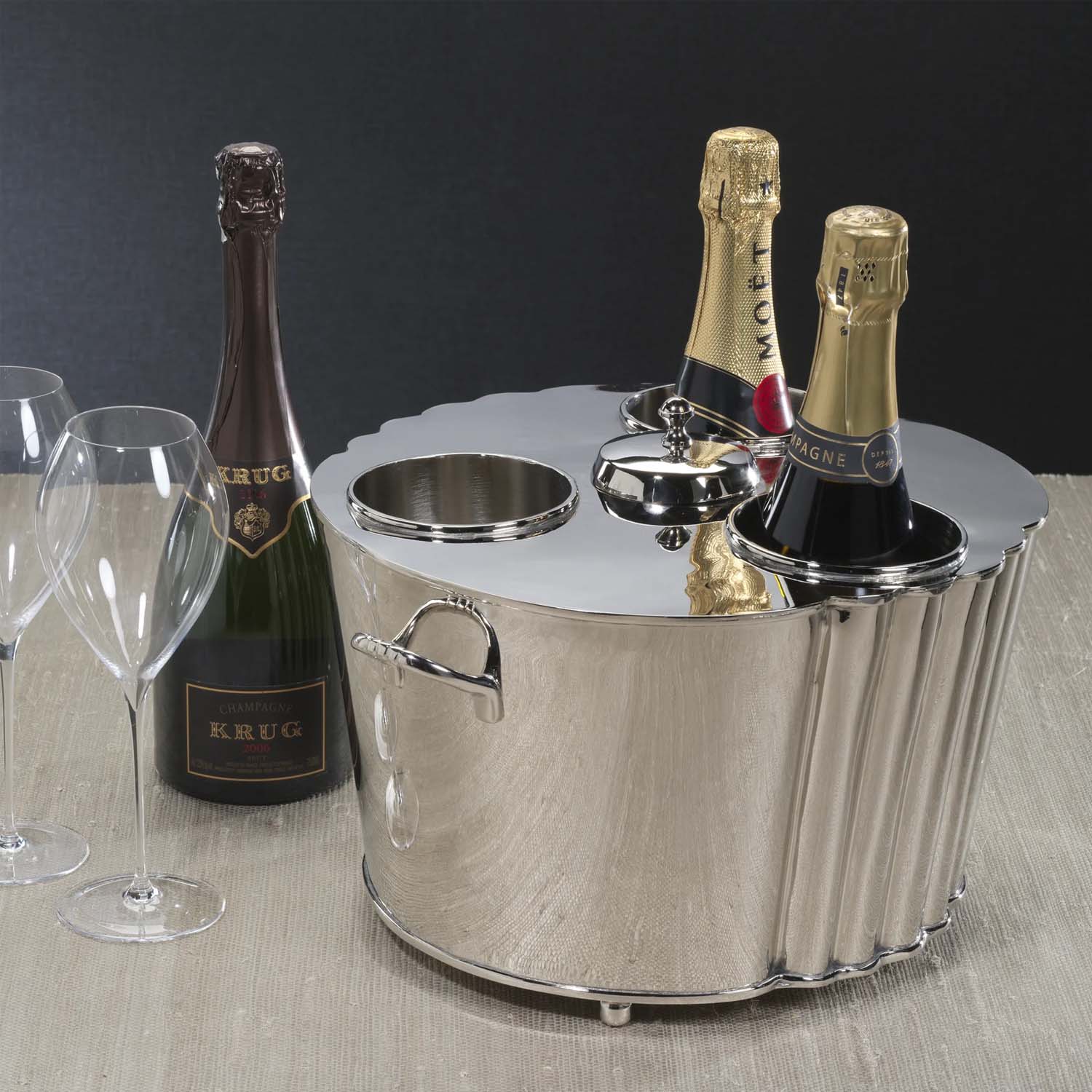 Silver Alsace Bottle Cooler - Image 2