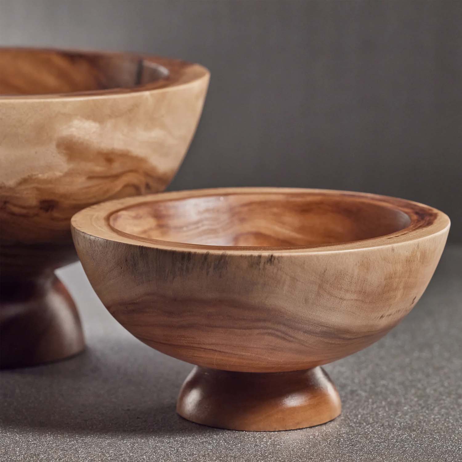 Alpina Wooden Footed Bowl - 14" - Image 2