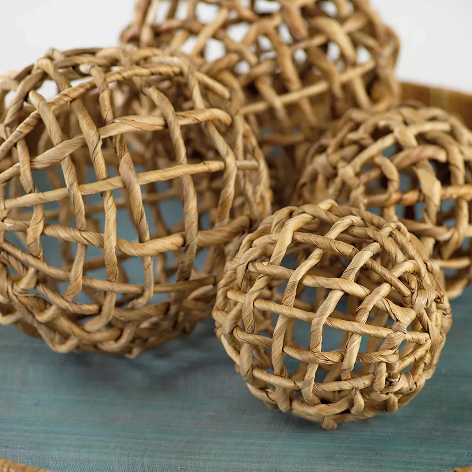 Water Hyacinth Twisted Orb - 5" - Image 2