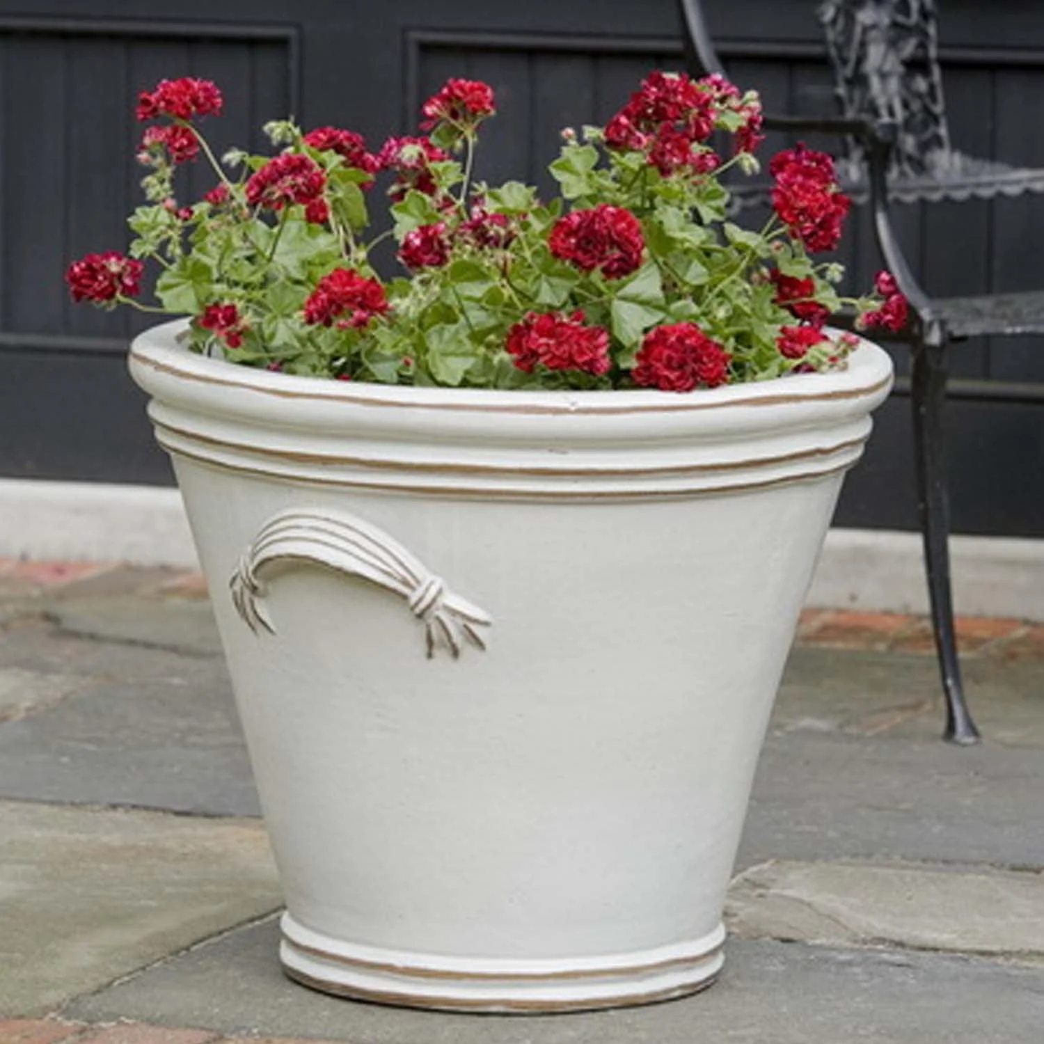 White Fluted Handle Planter - Image 4
